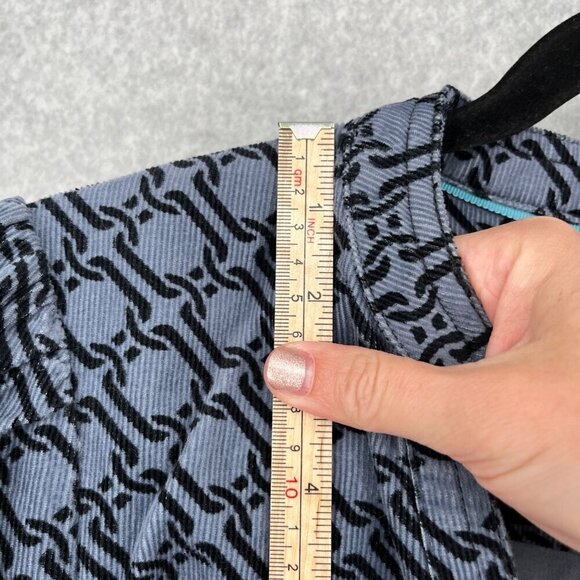 Boden Long Sleeve Cord Dress in Black and Gray - Picture 11 of 15